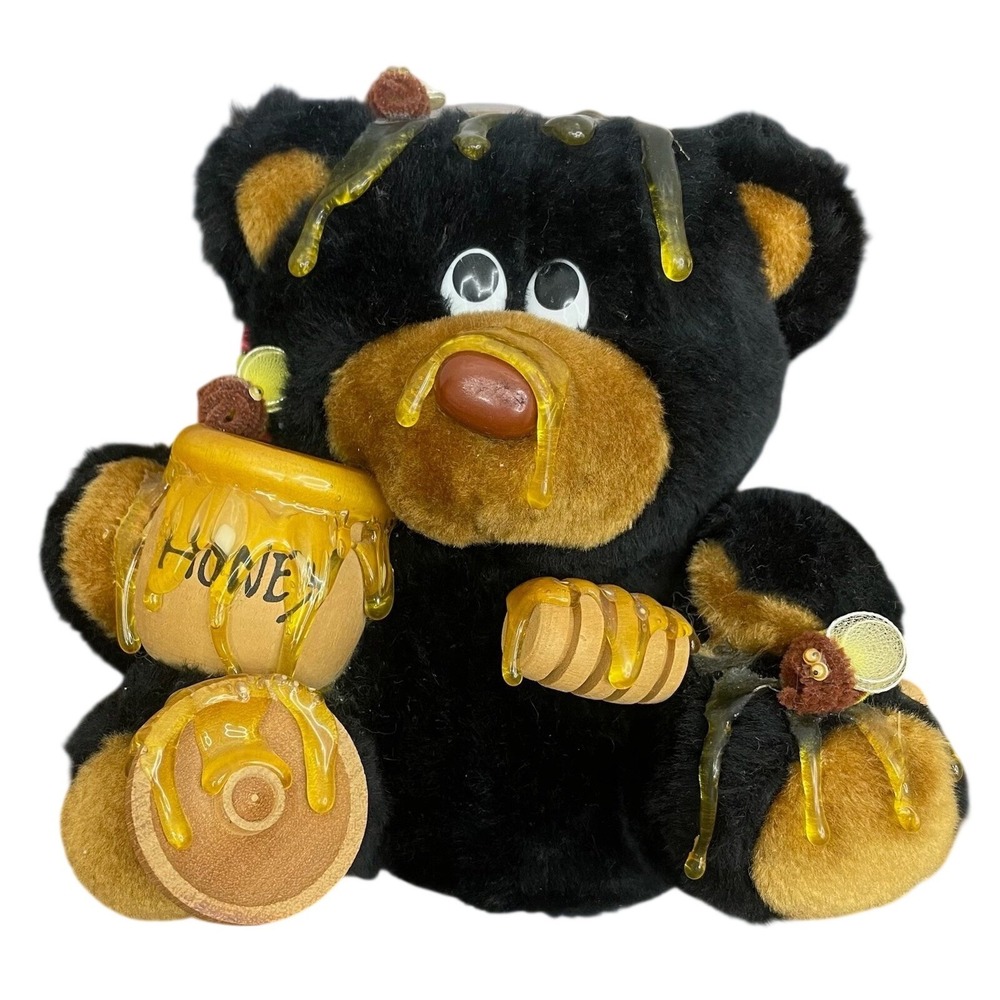 Vintage Cranky Yankee‎ Honey Bear Bunch Plush Laura Orzek Stuffed Animal Bees